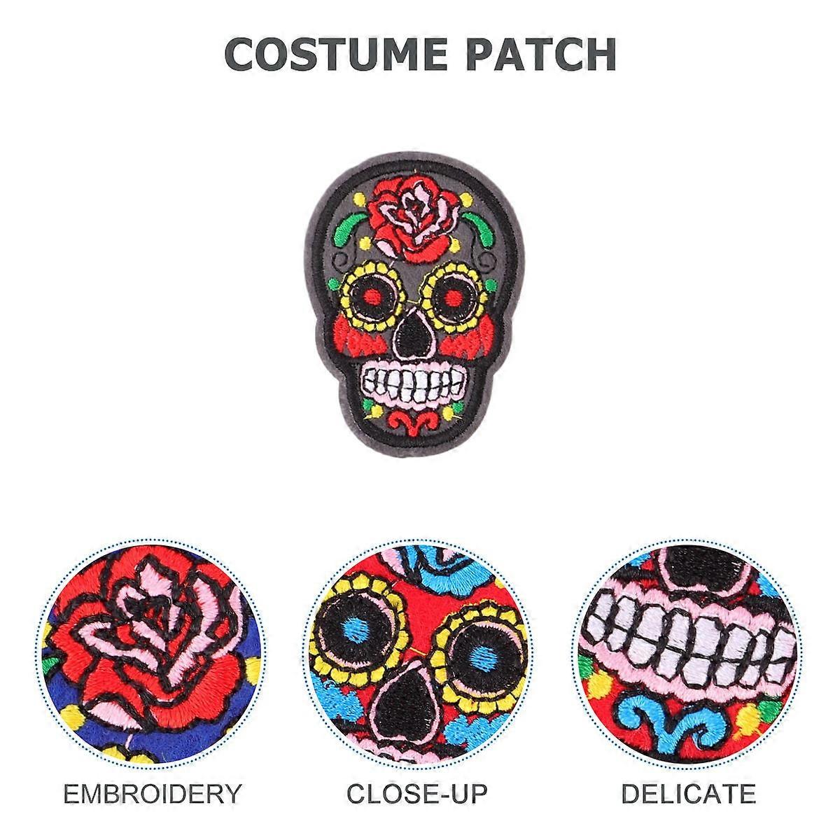 11pcs Skull Cloth Patch Creative Costume Patch Embroidery Patch Pattern Patch for Coat Bag Hat (Mixed Pattern)