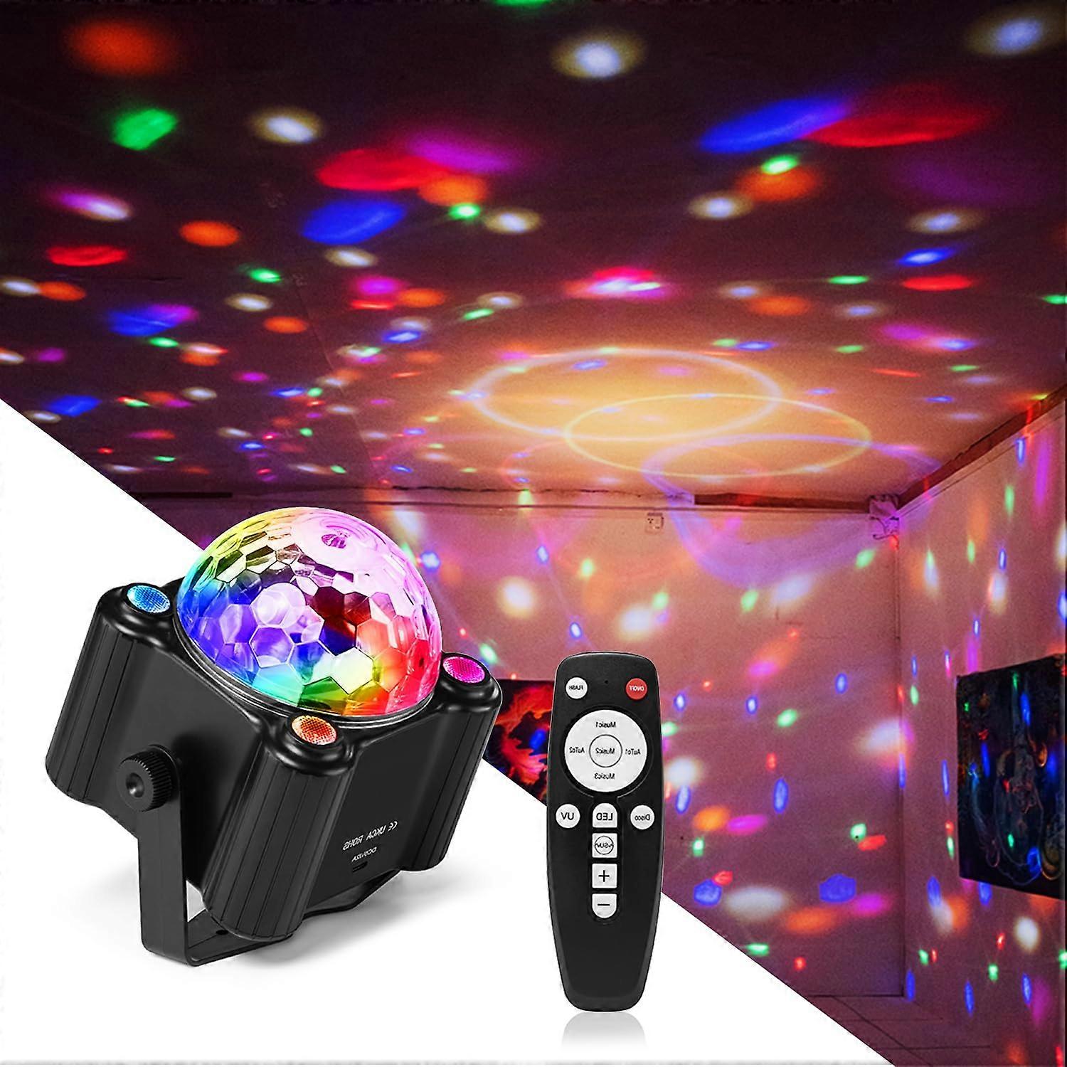 LED Disco Ball Sound Activated Party Light with Vivid Red Glow for Indoor Events and Decorations