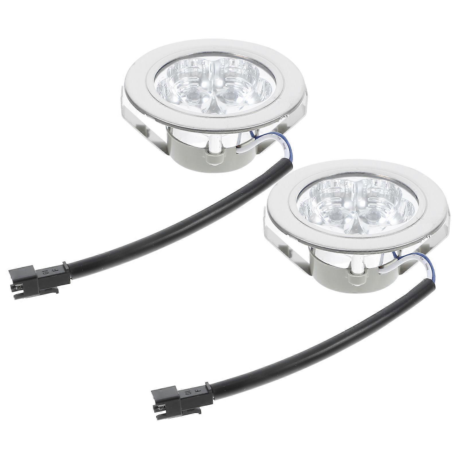 Machine Light Range Hood Bulb for Kitchen 2Pcs Silver Replacement