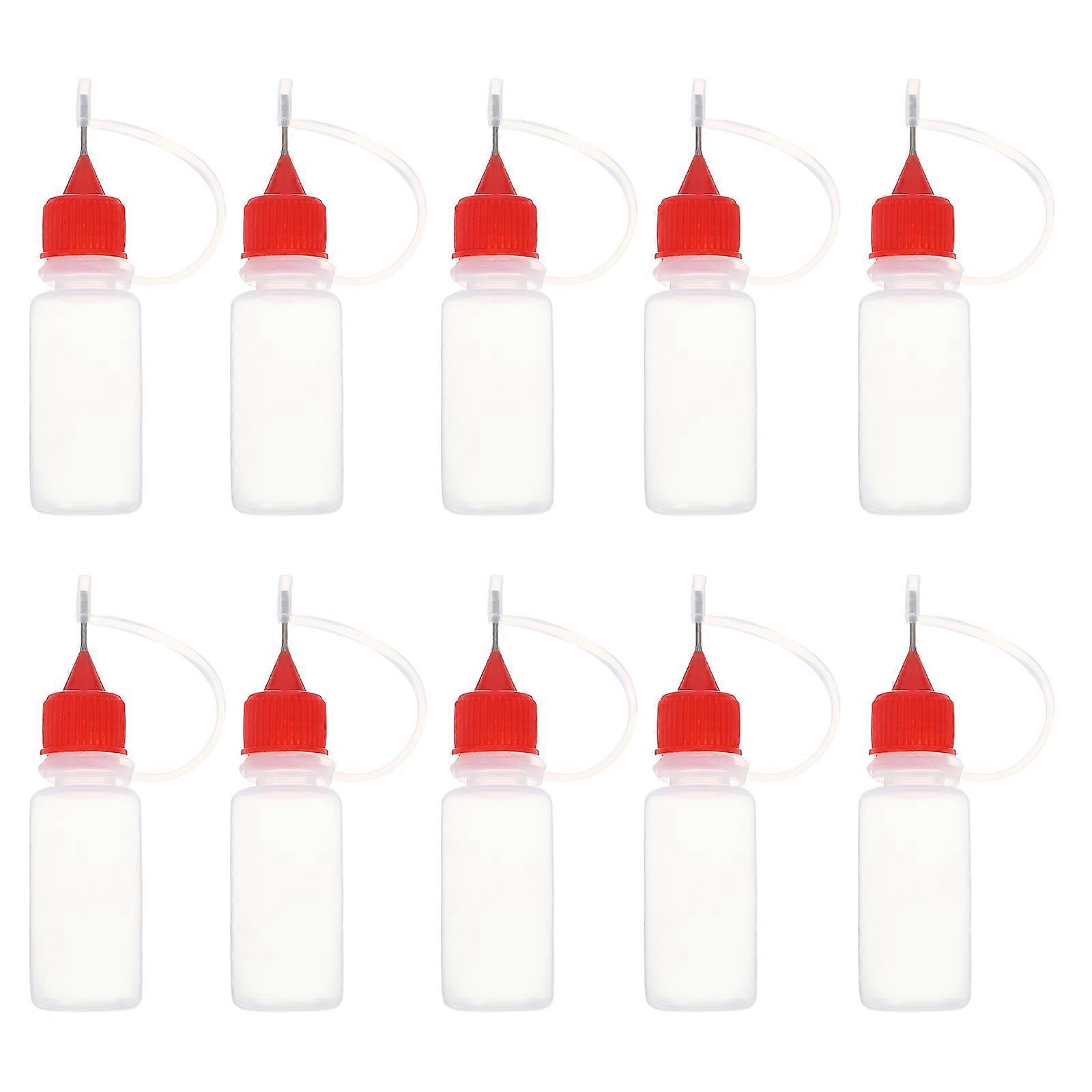 Squeeze Glue Bottles Precision Applicator Bottles for DIY Craft 10Pcs