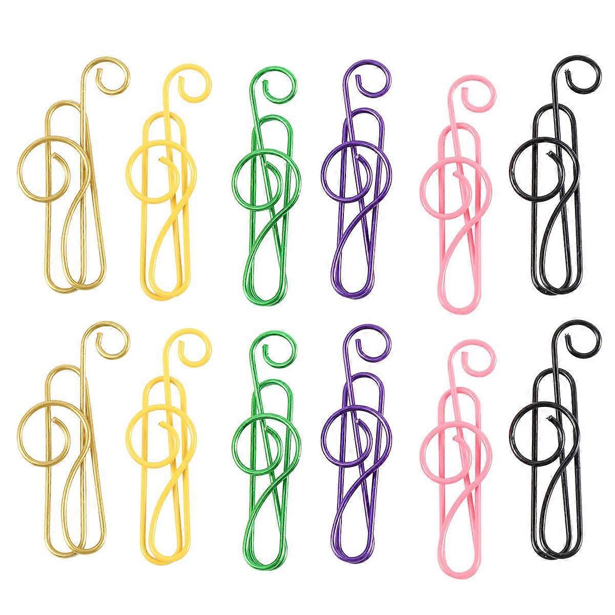 Note Shaped Paper Clip Creative Paper Clamp for Holding 2 Boxes 50Pcs