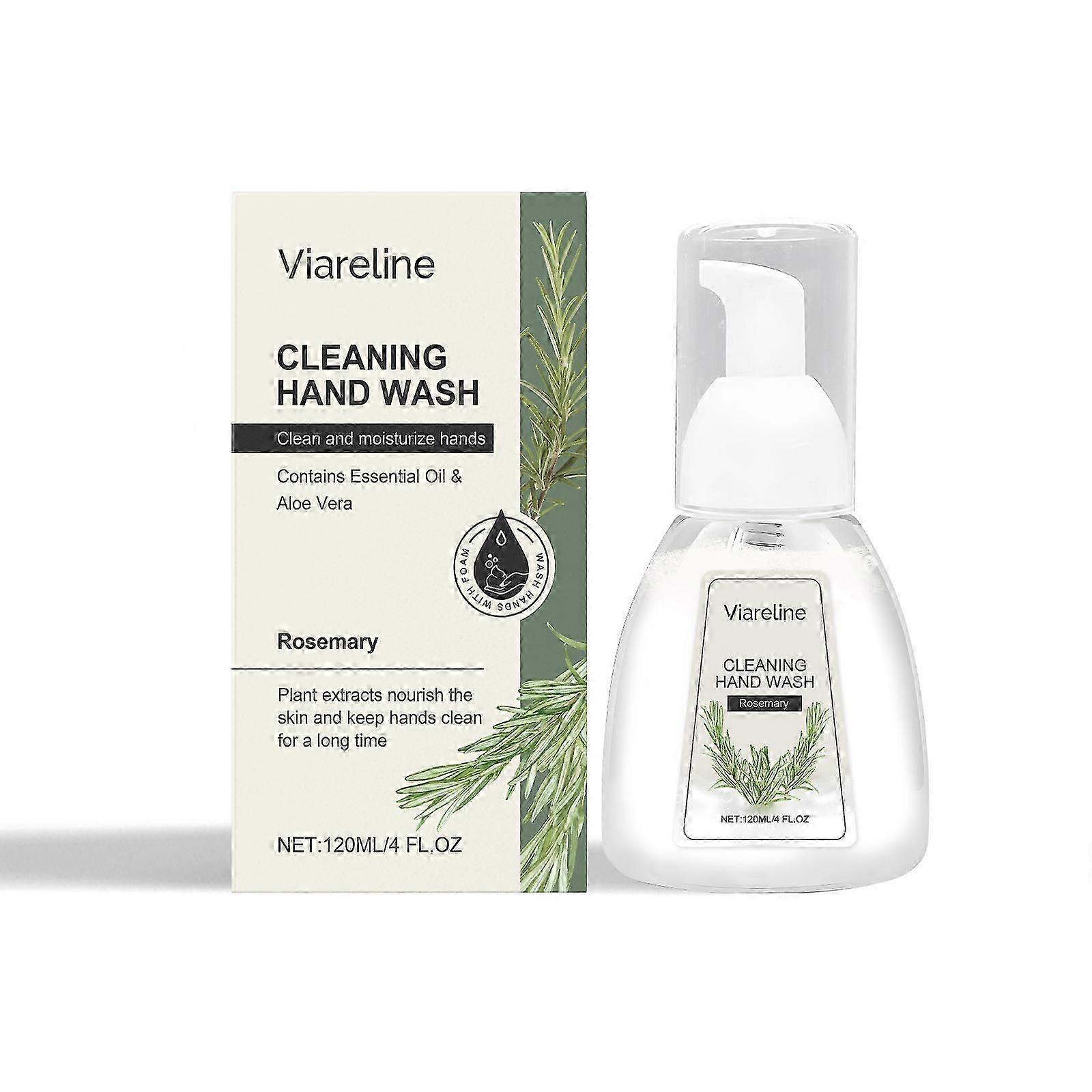 Rosemary Foaming Hand Sanitizer - Gentle, Moisturizing, Antioxidant-Rich Hand Cleanser with Refreshing Scent, 120ml