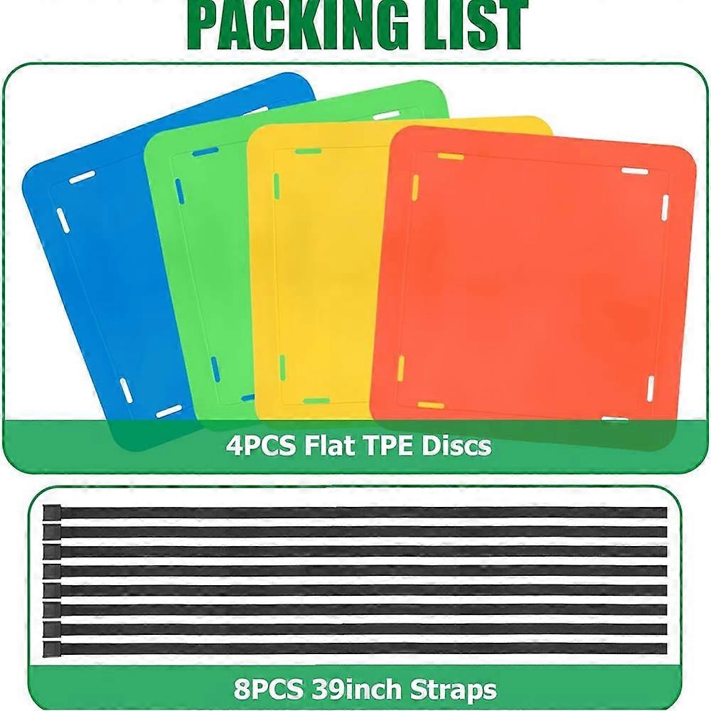 4Pcs Soccer Goal Target For Goals Training With 8Pcs Adjustable Extra-Long Strap