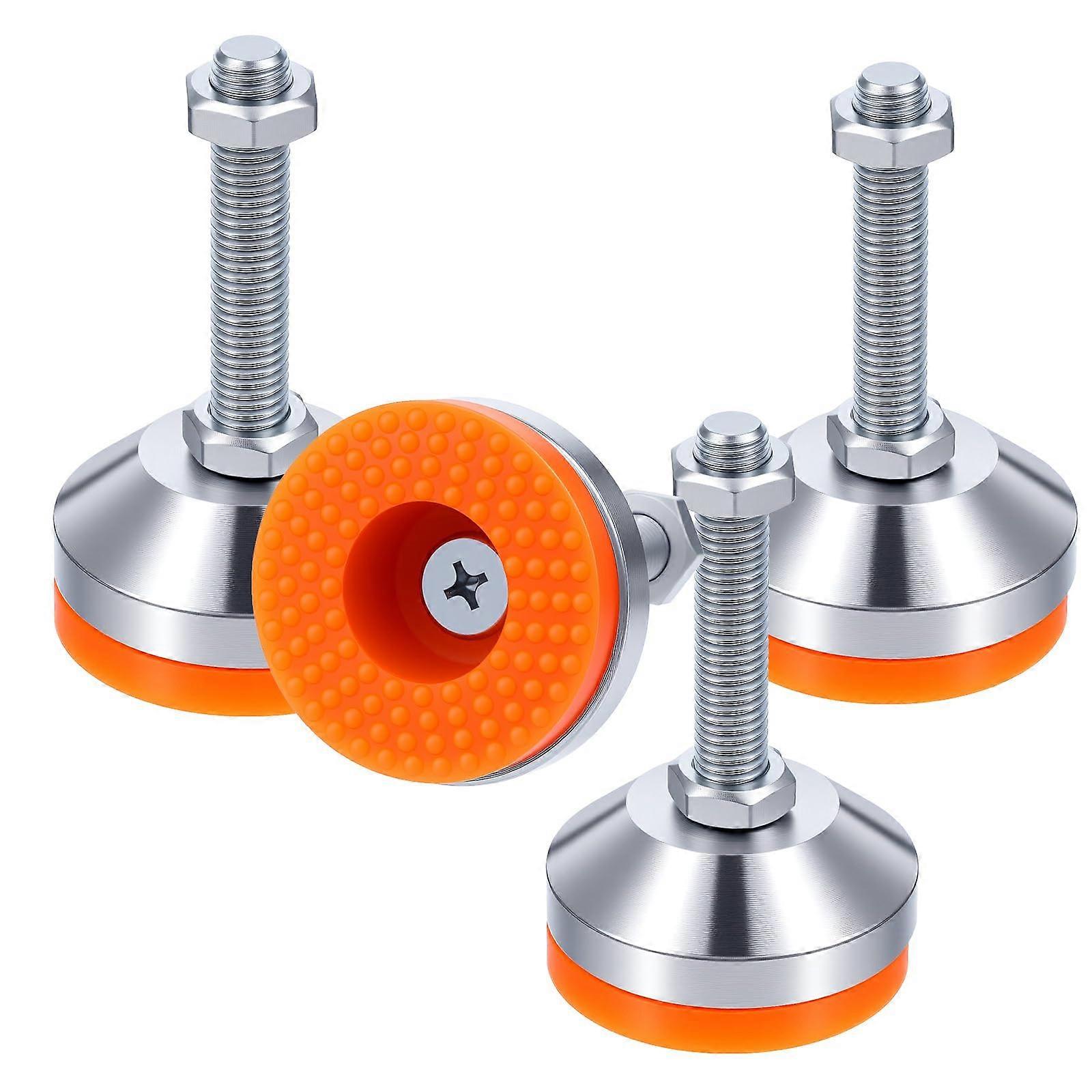 Heavy Duty Adjustable Leveling Feet M12 Thread 2.36 Inch Base 1300lb Capacity for Workbench Cabinet 4 Pack