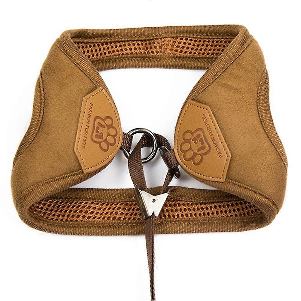 Pet Harness Traction Rope for Secure Walking Coffee