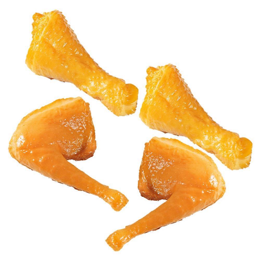 Artificial Chicken Leg Model Fake Fried Chicken Legs for Decor 5Sets
