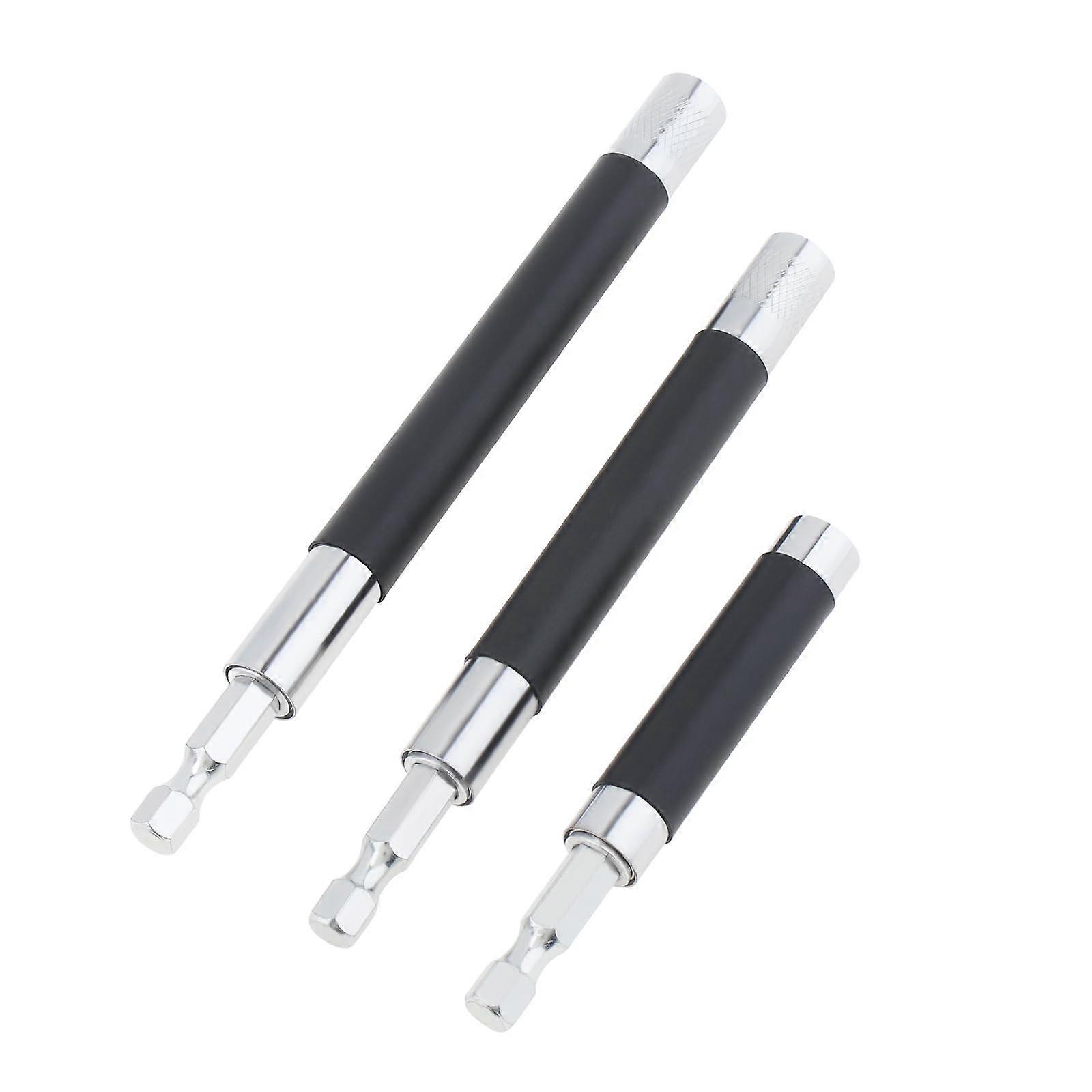 3pcs Magnetic Bit Holder Set with Adjustable Drill Bit Extension and AntiSlip Grip 80/120/140mm