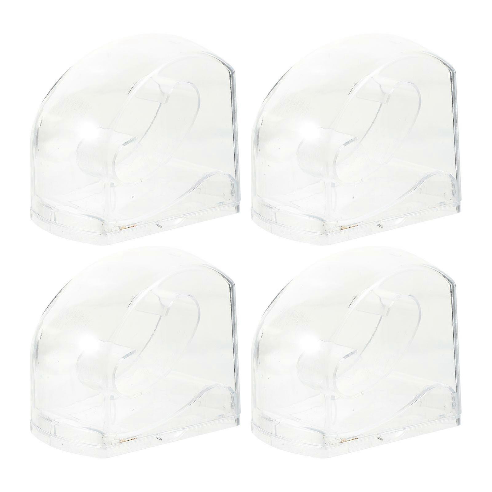 Clear Watch Display Box for Storage Plastic Transparent 4Pcs Watch Containers
