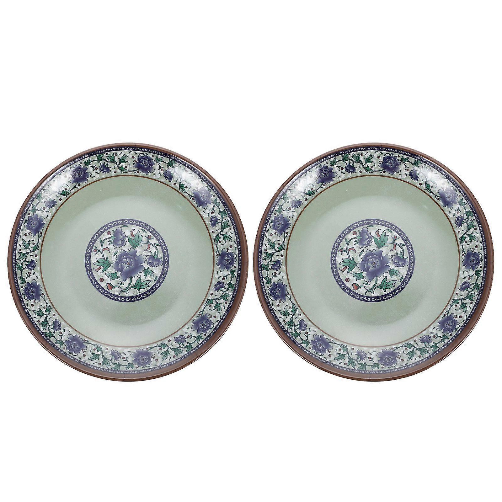 Serving Plates Food Serving Trays Food Container Multi-Purpose Round Multi Color Serving 2Pcs