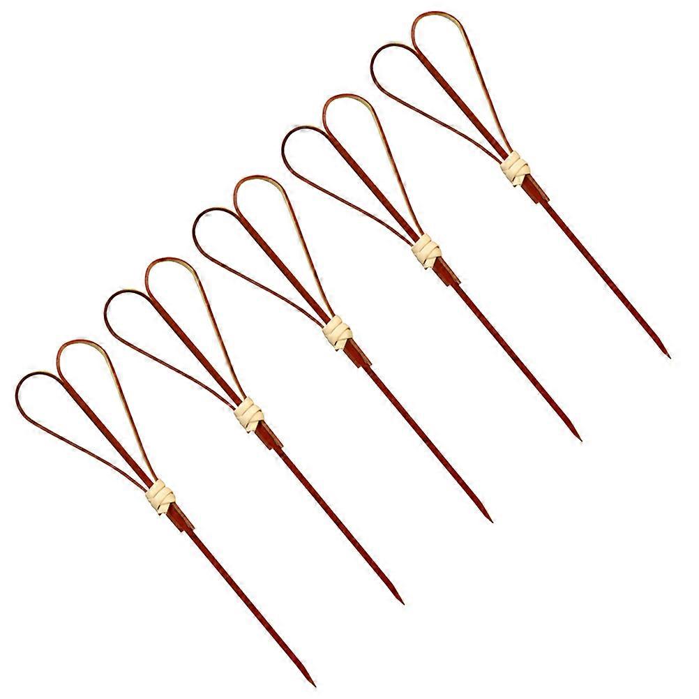 Cocktail Picks Bamboo Scissors Shaped for Eating Use 50Pcs Red