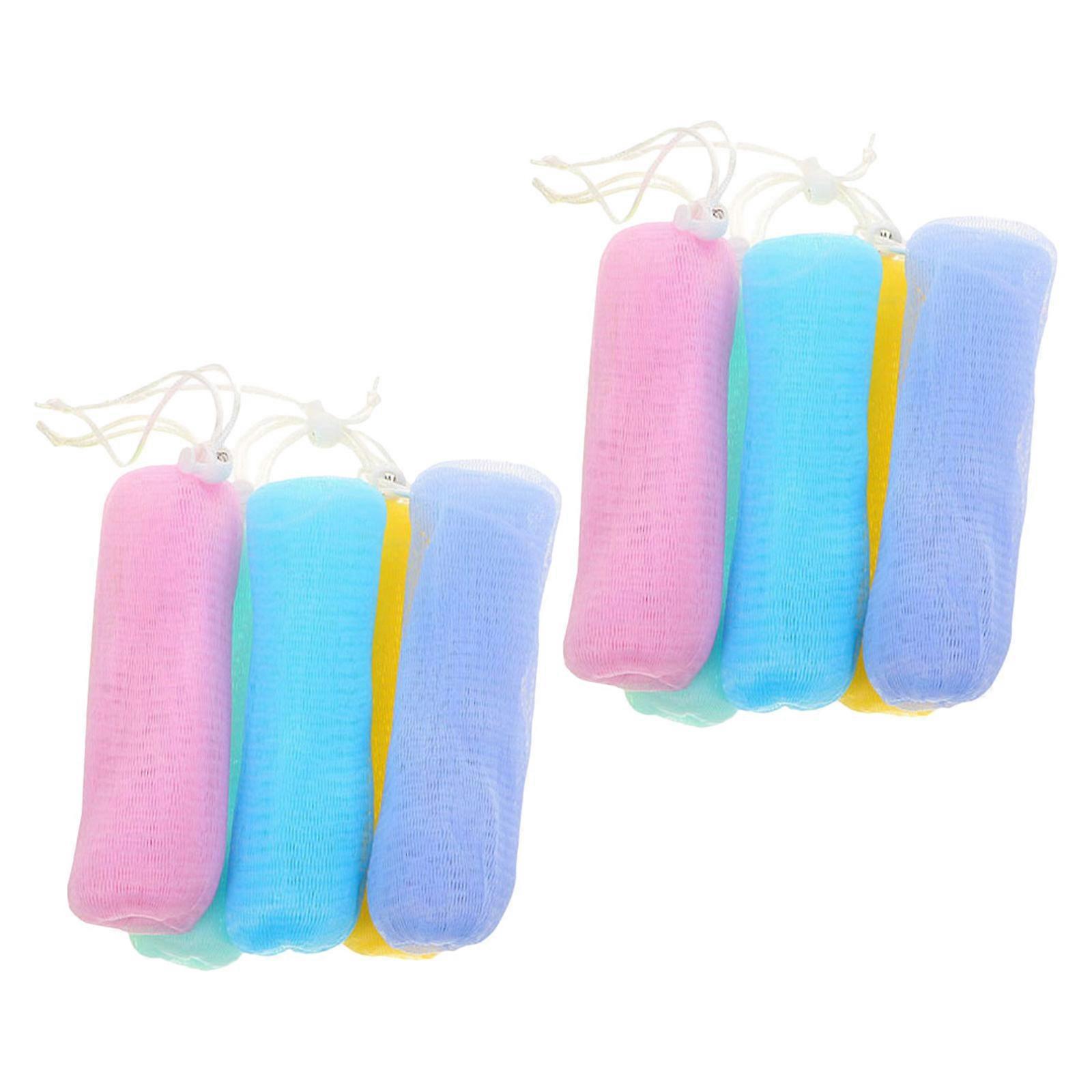 Soap Storage Bag Net for Bathing Use with 10Pcs Assorted Color Pouches