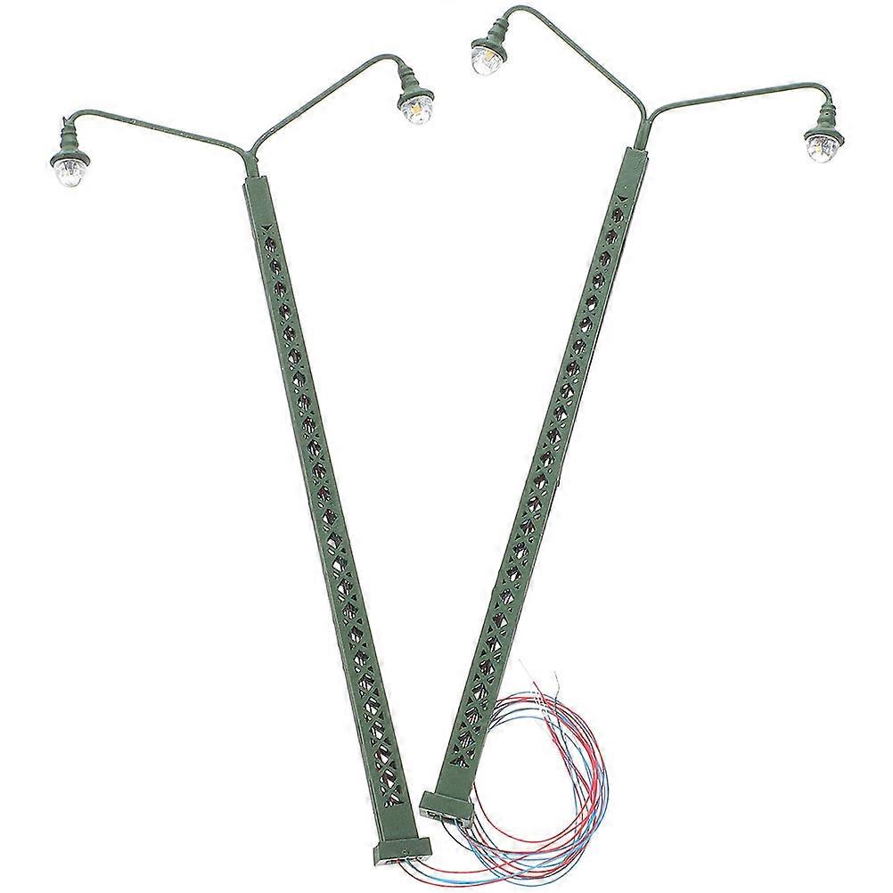 Green Railroad Light Model for Decor Mini Light Model 2Pcs Durable