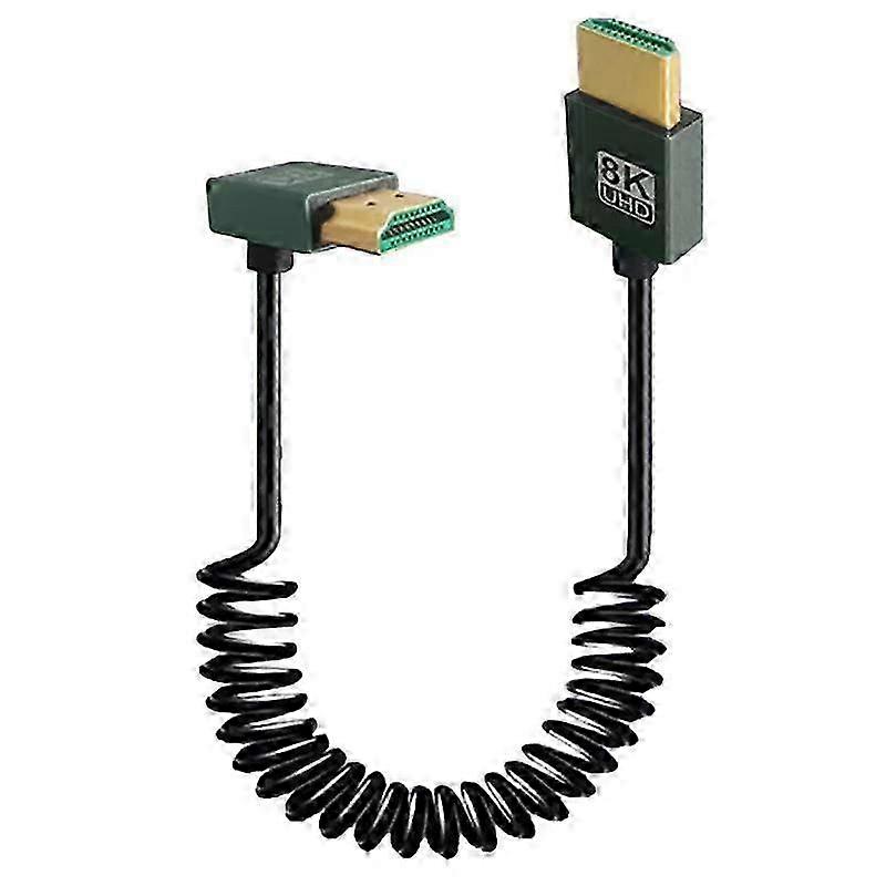 25-26 8K 60HZ HDMI 2.1 Spring Cable 0.5m Length
