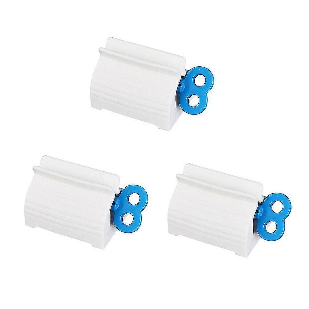 3Pack Rolling Tube Toothpaste Squeezer Easy Dispenser Seat Holder Stand