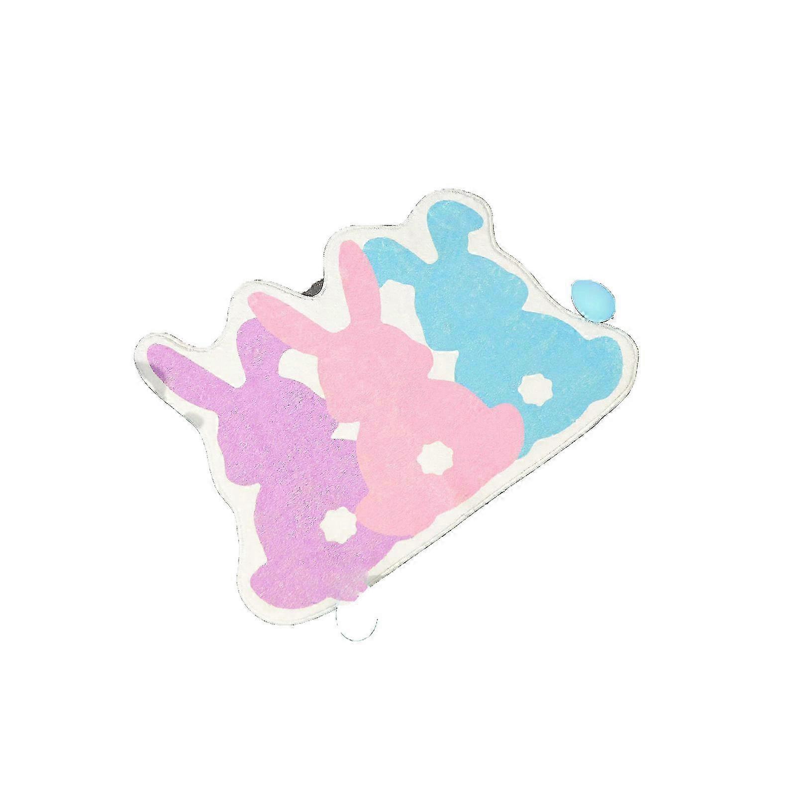 2026 Easter Bunny Imitation Carpet Bathroom Absorbent Foot Mat Easter Door Mat