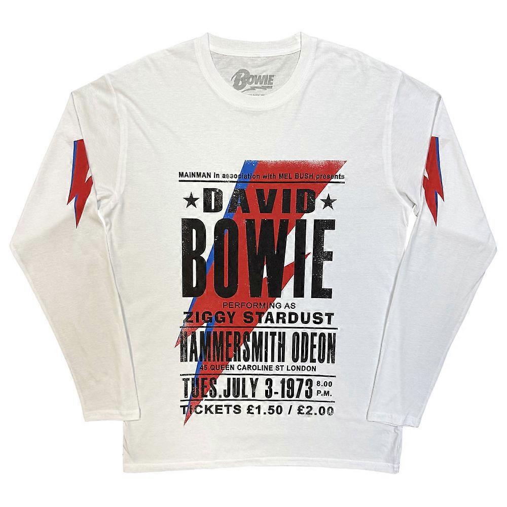 David Bowie Hammersmith Odeon White Long Sleeve T Shirt