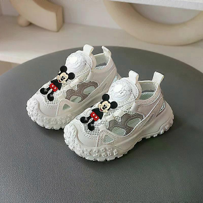 Summer Non-slip Breathable Girl Mesh Sneakers Disney Soft Sole Casual Shoes Mickey Mouse Beach shoes Boy Outdoor Sports Sandals