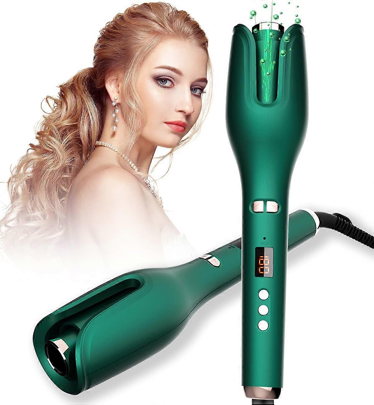 Automatic Hair Curler with Ionic Ceramic Barrel, 17 Heat Settings, LCD Display and AntiTangle Design