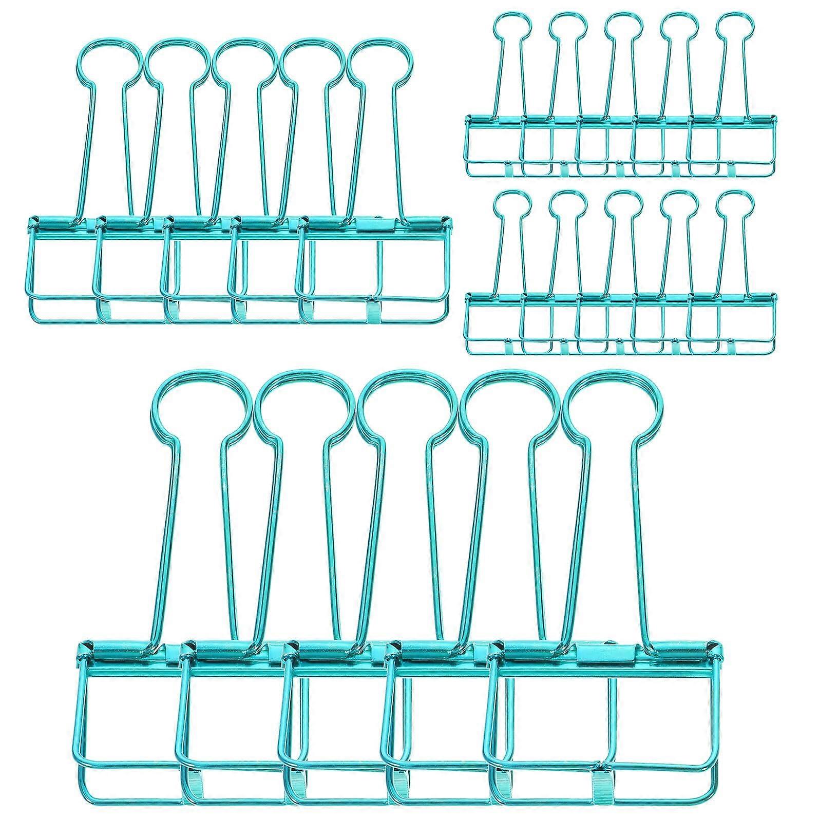 20Pcs Colorful Binder Clips Set Strong Document Hold MultiSize Office and School Paper Clips