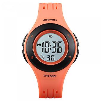 Veeki Kids LED Digitale Horloges Outdoor Sport Waterdicht voor Meisjes Jongens Leuke Multifunctionele Horloges met Lichtgevend Alarm Stopwatch voor Leeftijden 5-10 Orange
