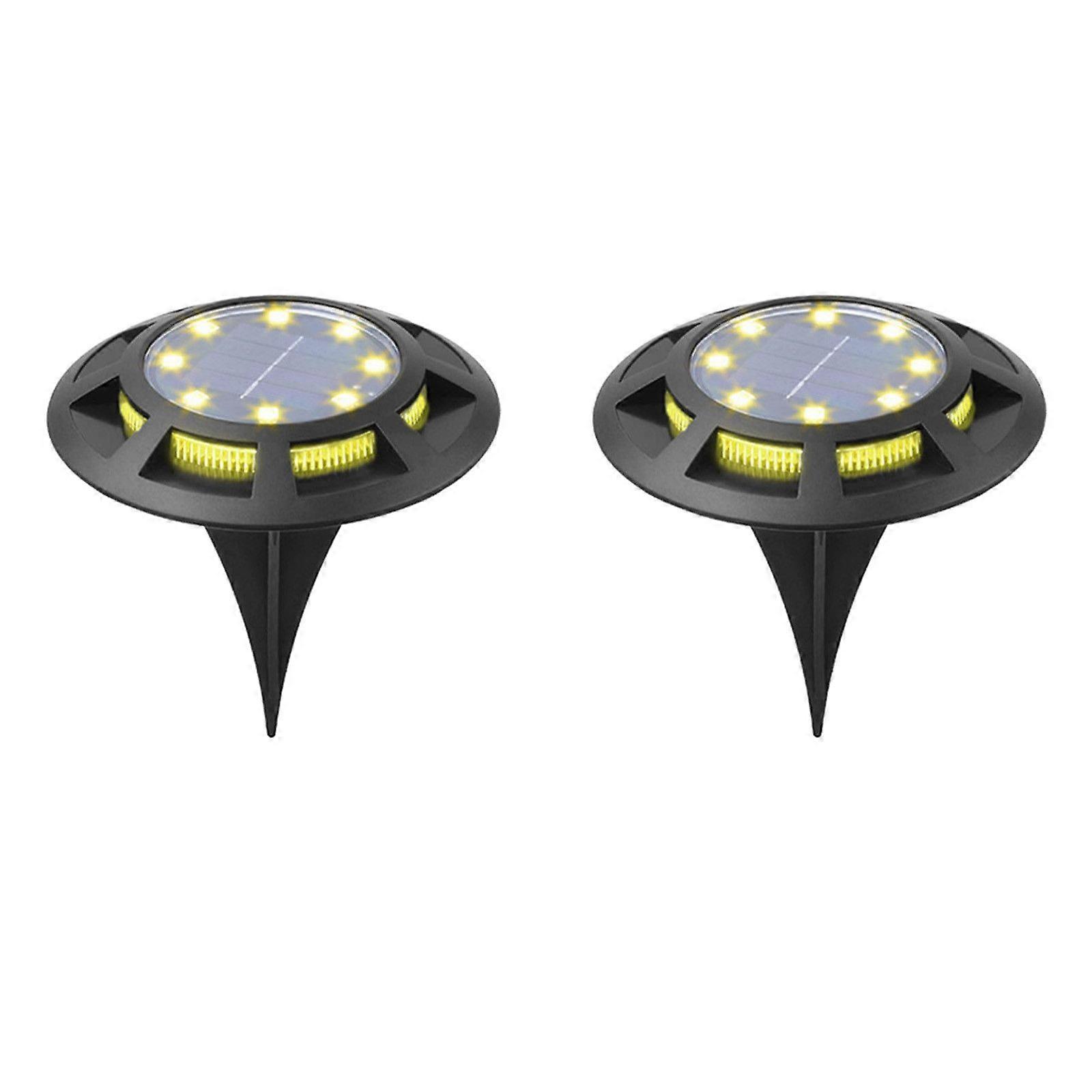 Solar Ground Light LED Solar Lights (8 Main Lights 8 Side Lights) Upgraded