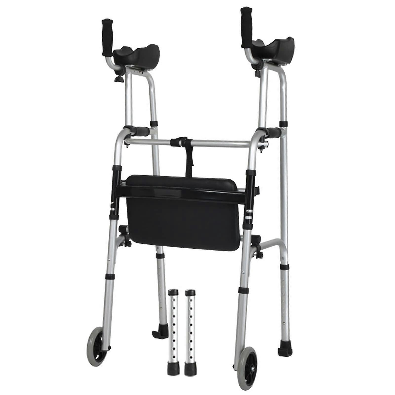 Upright Walker for Tall Adults with Forearm Support, Foldable Lightweight Aluminum Frame