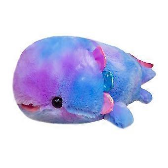 Axolote de Pelúcia 40/55cm Macio e Fofo, Boneco de Salamandra em Cores do Arco-Íris