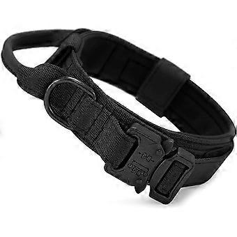 Tactical Dog Collar with Control Handle for Training Large Dogs Outdoors