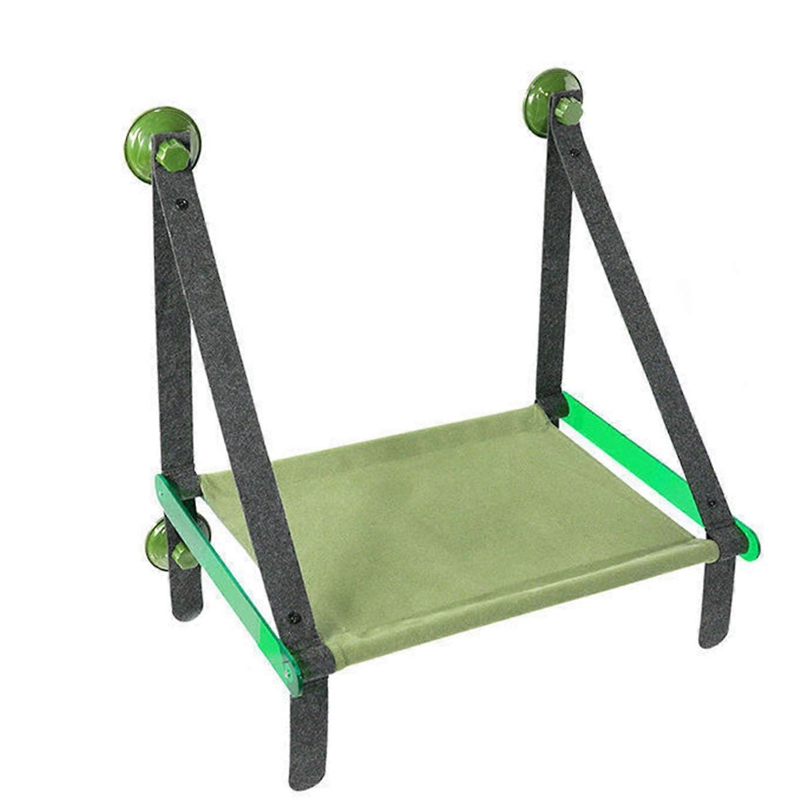 Cat Window Perch Hammock Bed with 360° Sunbathing View, Foldable SpaceSaving Design, Green