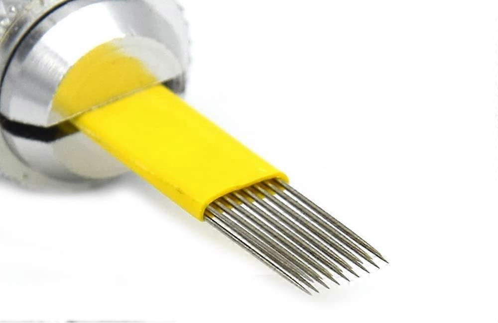 Microblading Needles Double Row Eyebrow Tattoo Blades 0.25mm Disposable for Even Shading