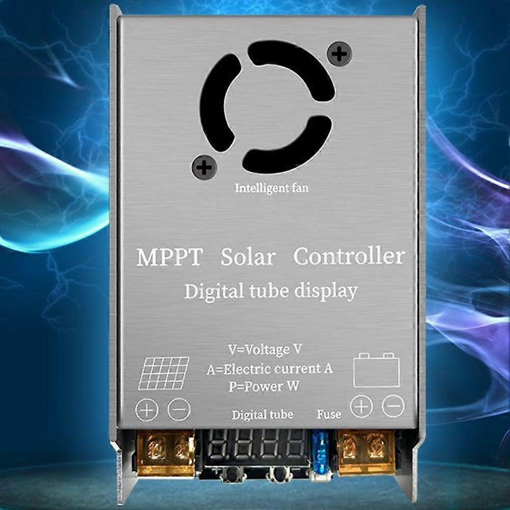 12A Solar Charge Controller 12V to 50V DC Input, 98% Efficiency LED Display DCDC Boost Converter for Battery Systems