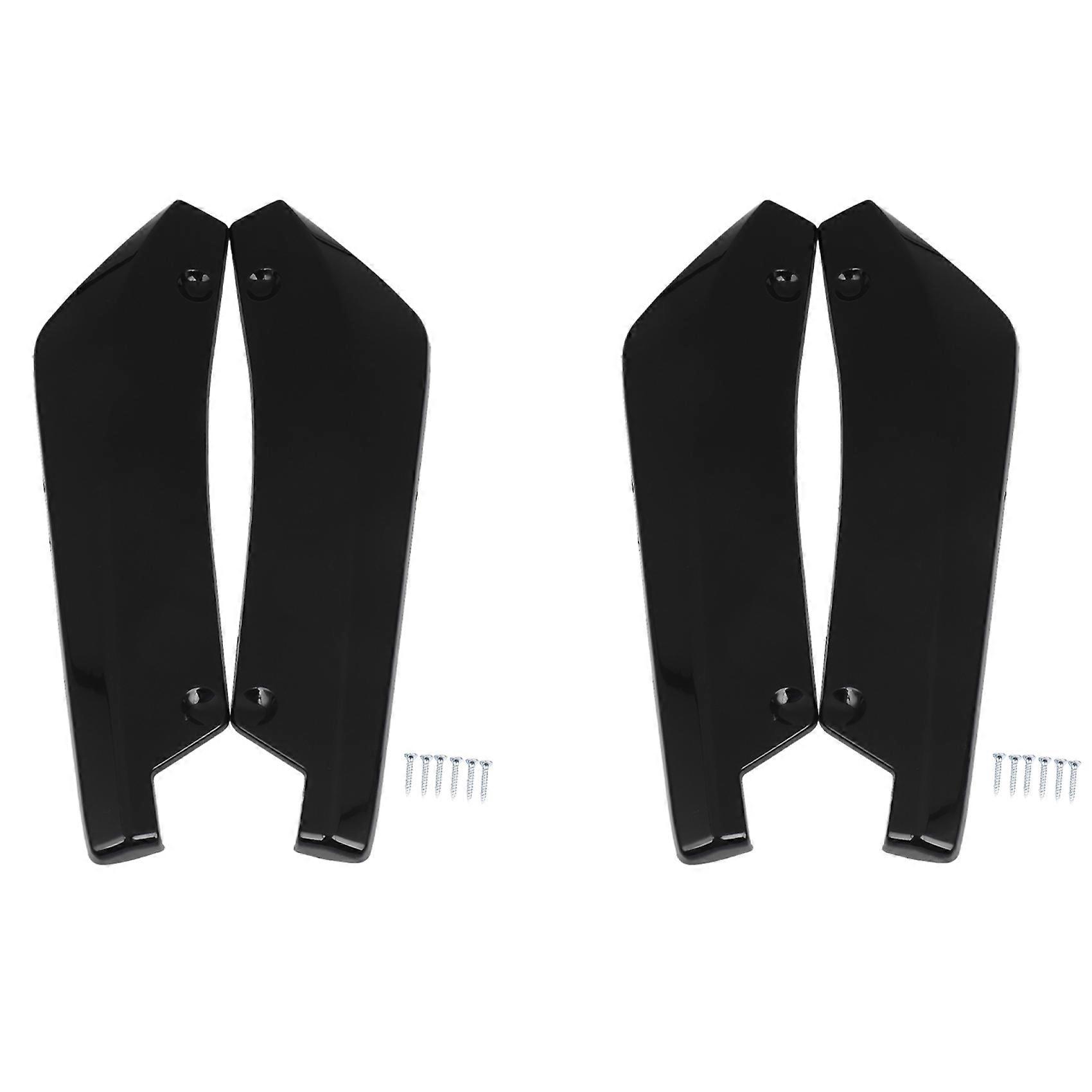 4Pcs Universal Car Rear Bumper Lip Diffuser Splitter Spoiler Scratch Protector