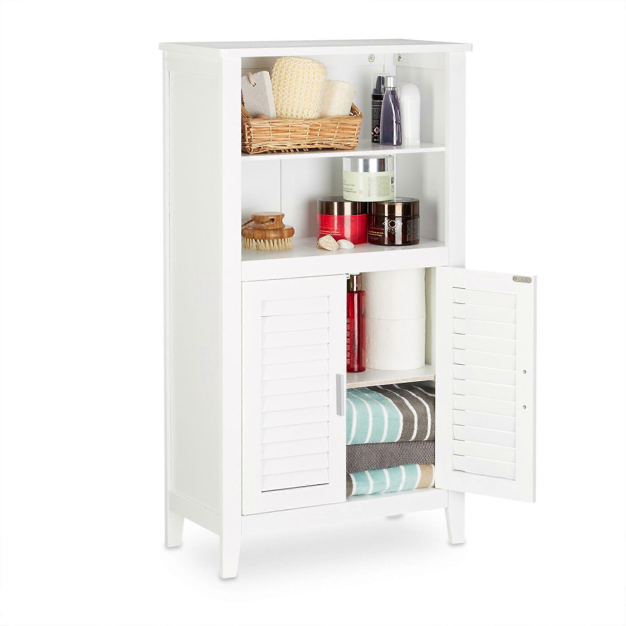 Bathroom cabinet white LAMELL