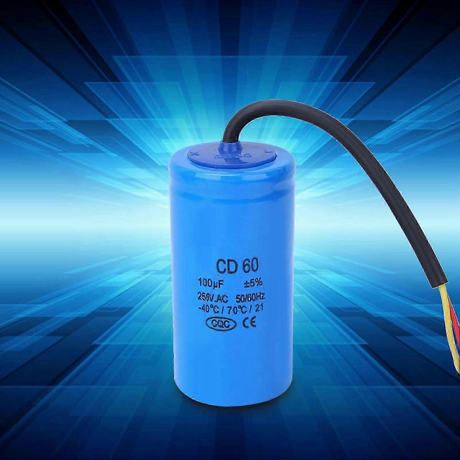 CD60 250V 100uf Switching Capacitor Explosion Proof Electronic Component for Refrigerators