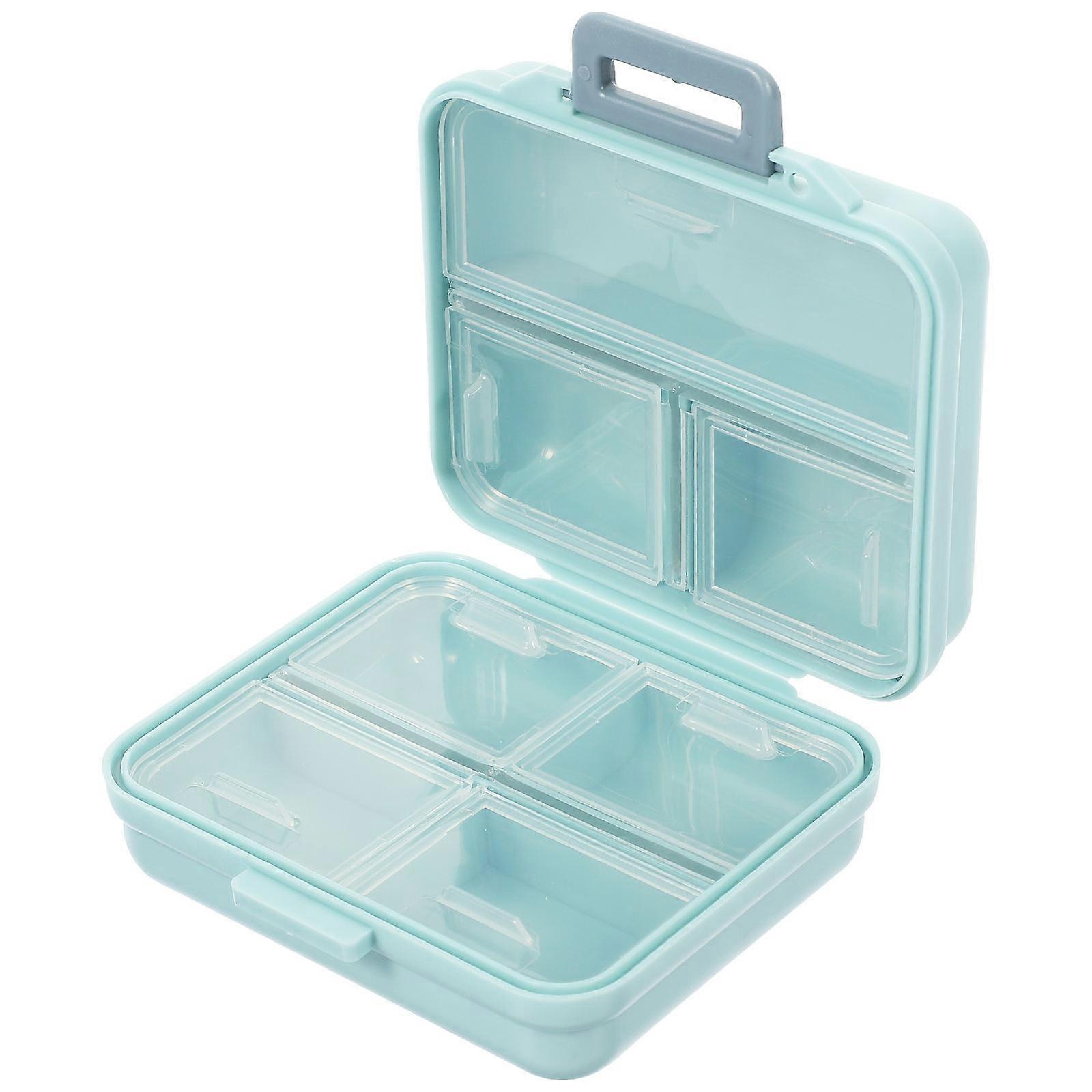 Portable Segmented Pills Box Plastic Storage Case for Weekly Use