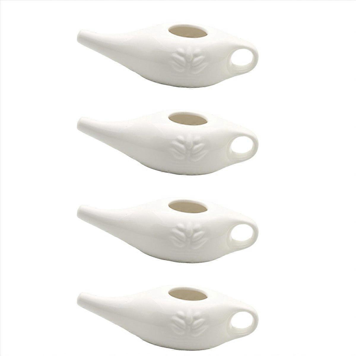 250Ml Ceramic Neti Pot Nose Cleaning Pot,White
