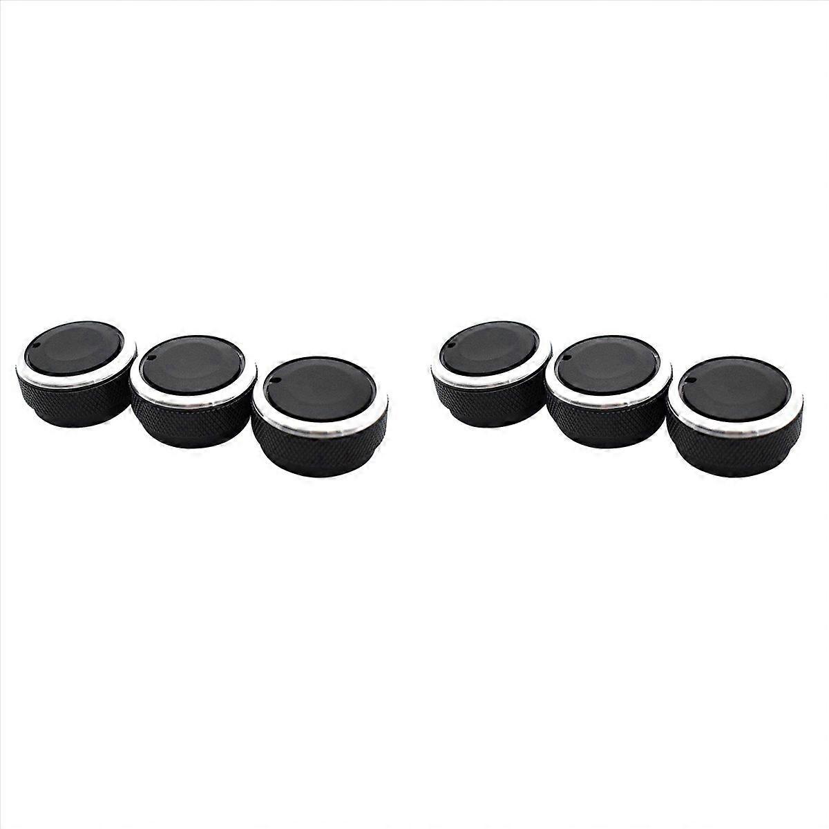 3Pcs AC Switch Knob Air Conditioning Heat Control Knobs Noir