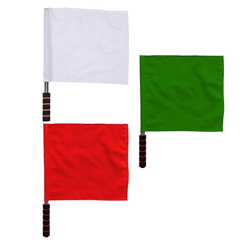Signal Flag Referee Flags Stainless Steel Pole Handheld Flags for Racing 9Pcs