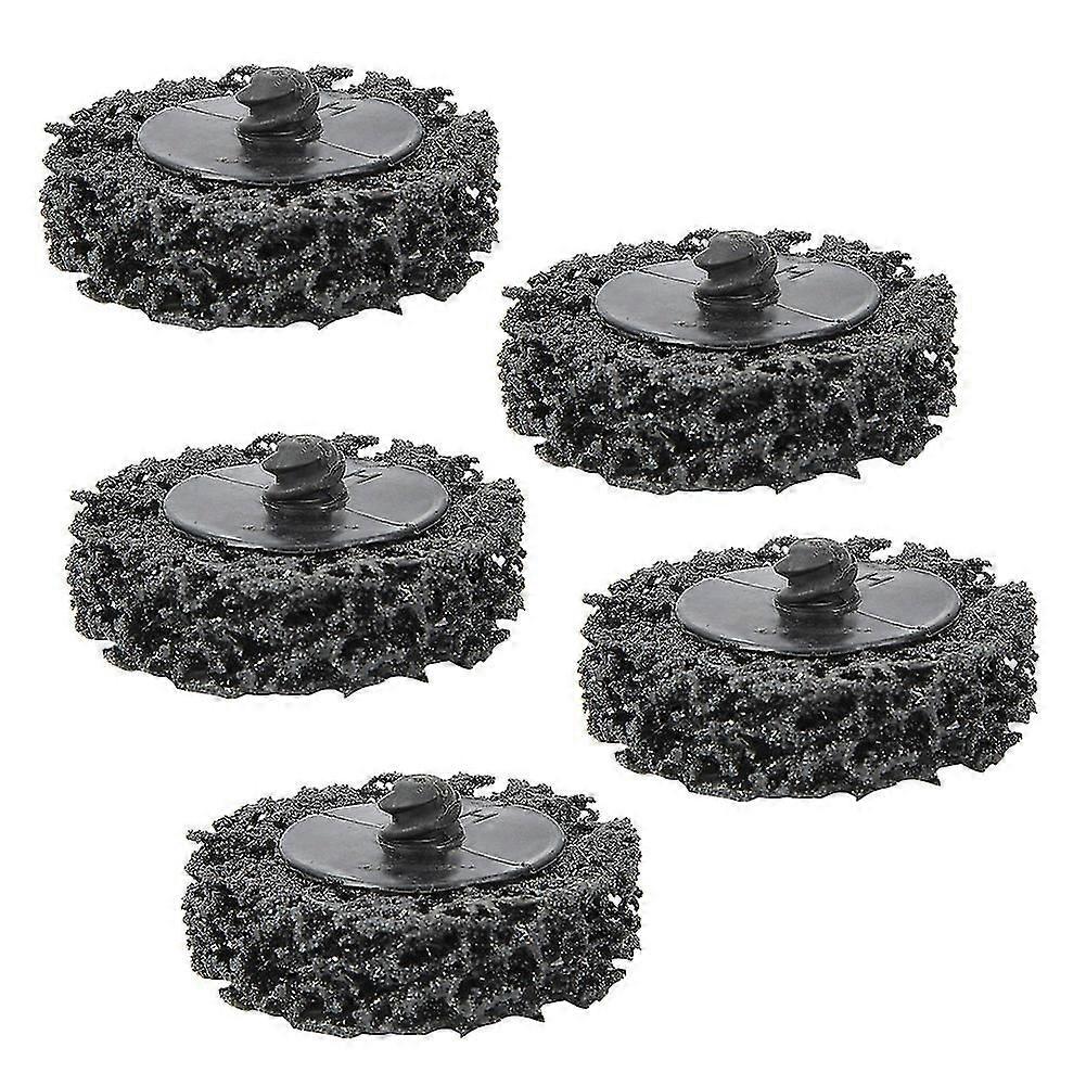 5 Pack 50mm 2" Polyethylene Grinding Discs for Rust and Paint Removal (Black)