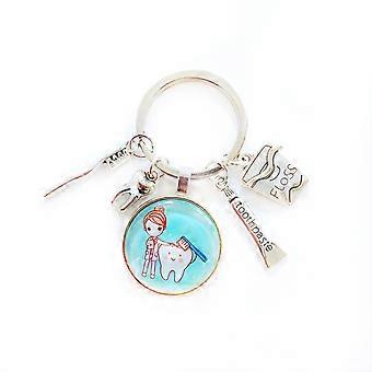 Dental Hygienist and Assistant Gift Keychain with Secure Clasp for Graduation or Office Use