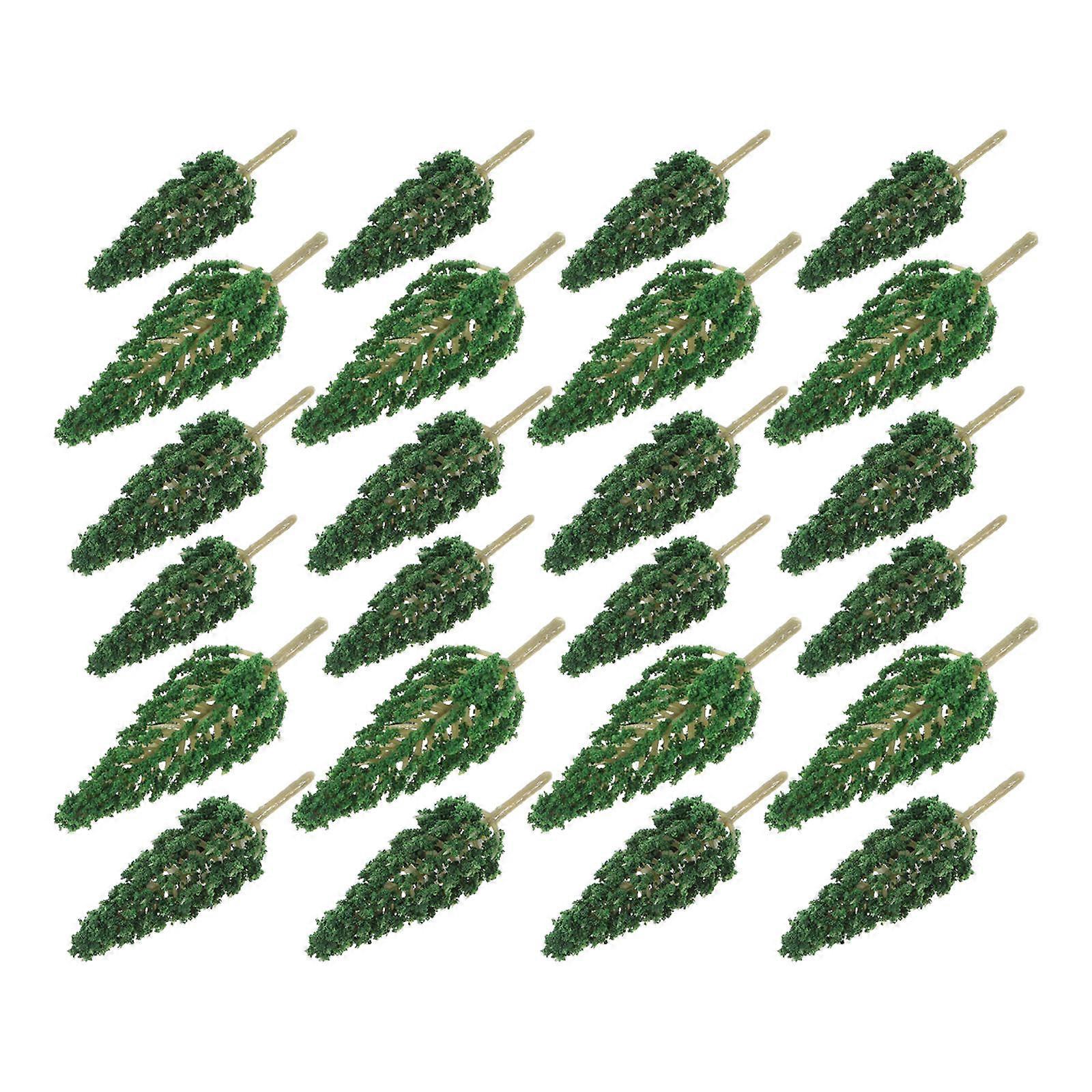 Realistic Mini Trees for DIY Craft Projects Plastic 24Pcs Model Trees