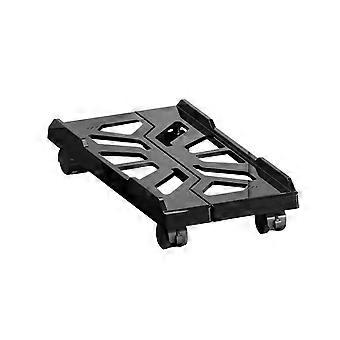 Adjustable CPU Stand with Wheels Under Desk Computer Tower Holder Heavy‑Duty Steel Frame Black