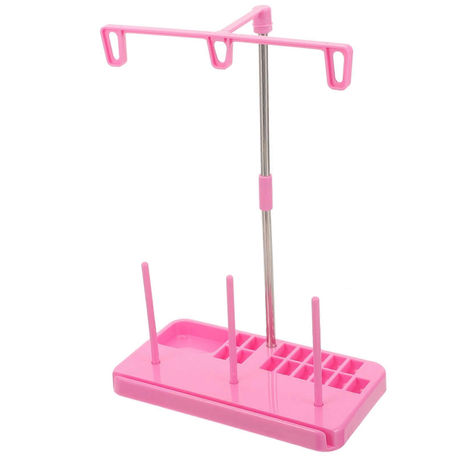 Sewing Machine Thread Stand Thread Spool Holder for 3Pcs Spools Pink