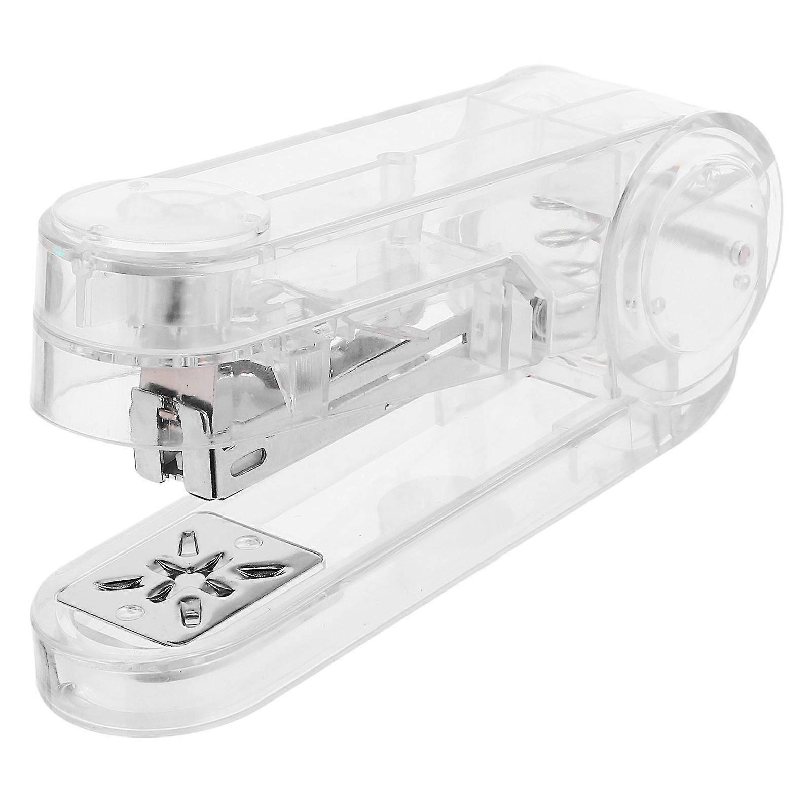 360 Degree Rotatable Stapler Plastic Desktop Stapler for Multi-Angle Stapling 1Set