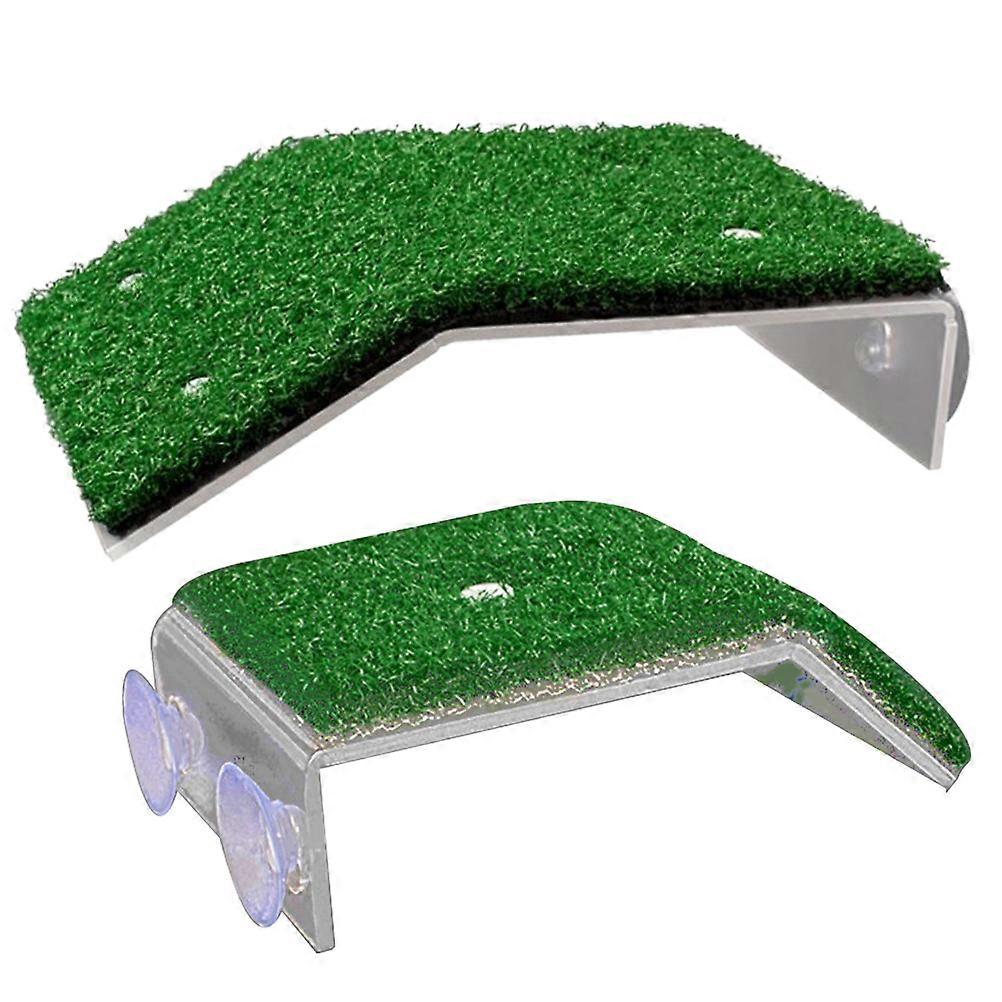 Turtle Basking Platform Multi Functional Use 2Pcs Pet Supplies Green