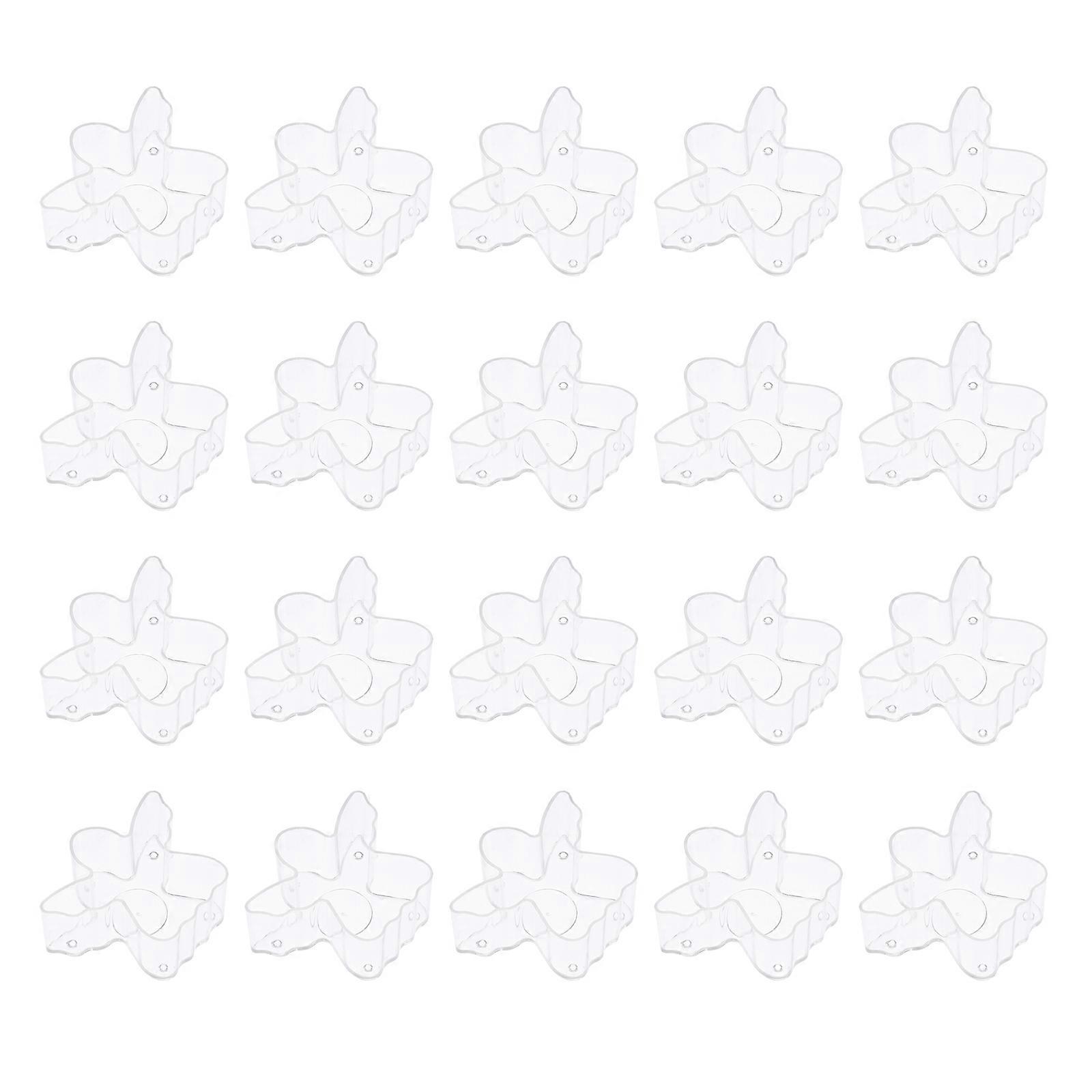 Transparent Plastic Candle Shell Inflaming Retarding Candle Shells 20Pcs