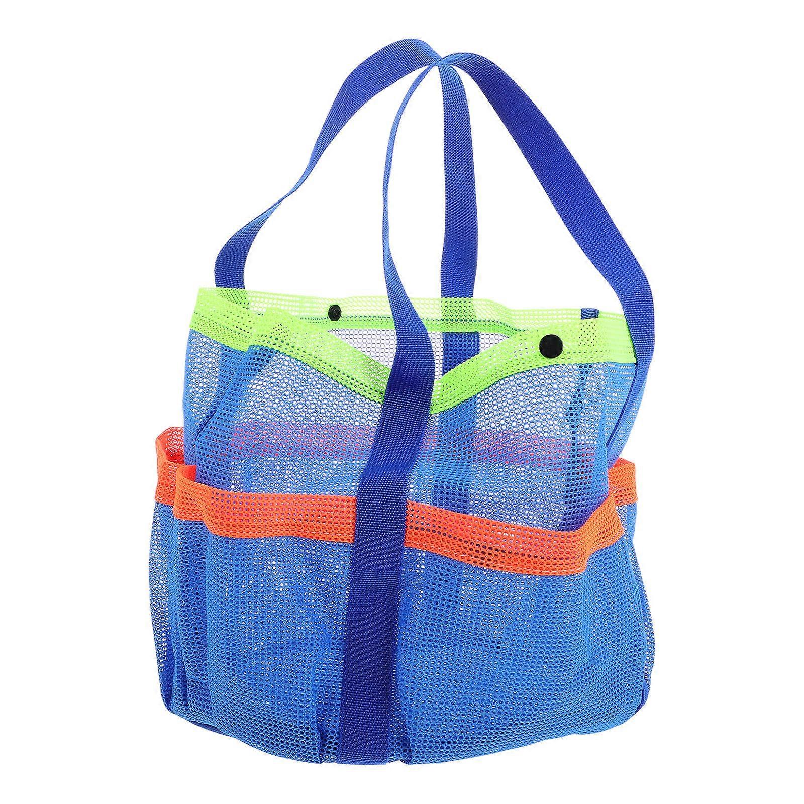Sandproof Mesh Beach Swimming Bag with Multiple Pockets