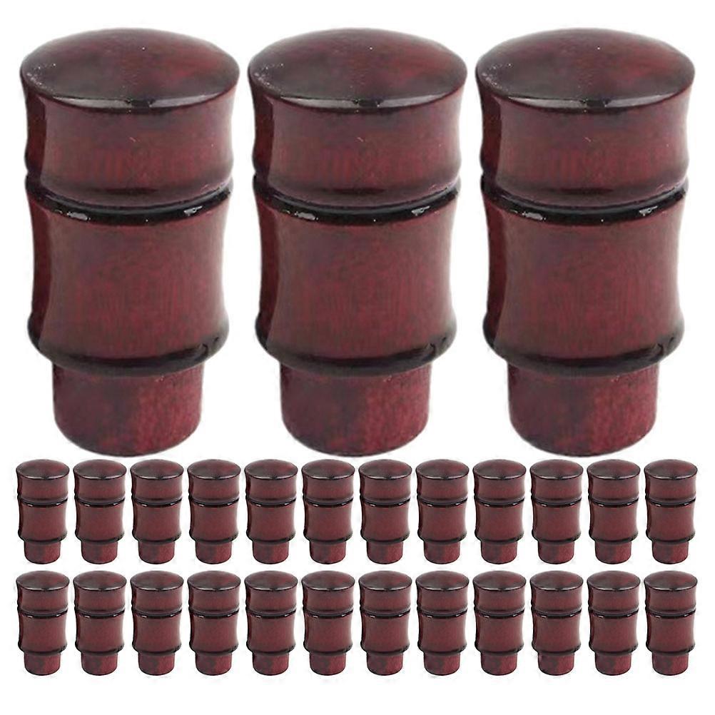 Wooden Bamboo Scroll Joint Calligraphy Scroll Joint 50Pcs Set