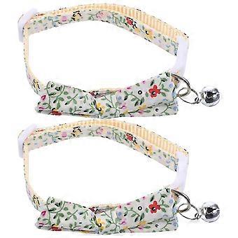 Pet Bow Tie Cat Collar with Bell for Cats 8Pcs Adjustable Collar