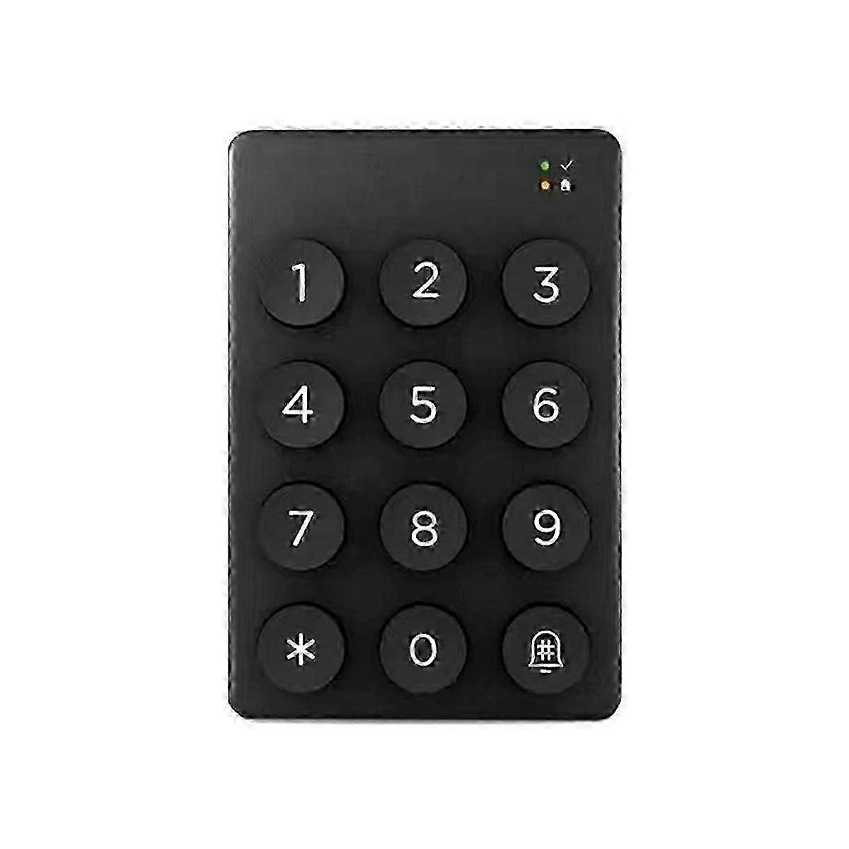 Wireless Door Lock Keypad Compatible with TTlock App Bluetooth Digit Code Unlock Type-C Emergency Power Black Plastic